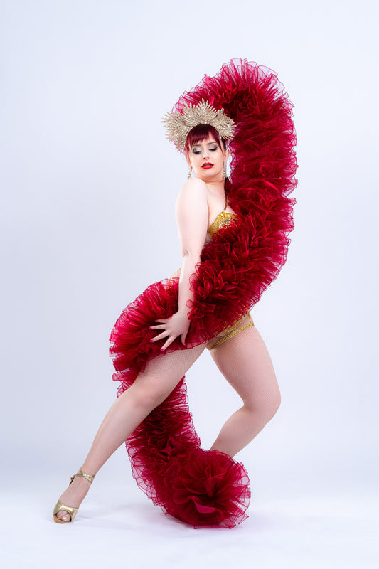 Red Wine Organza Boa