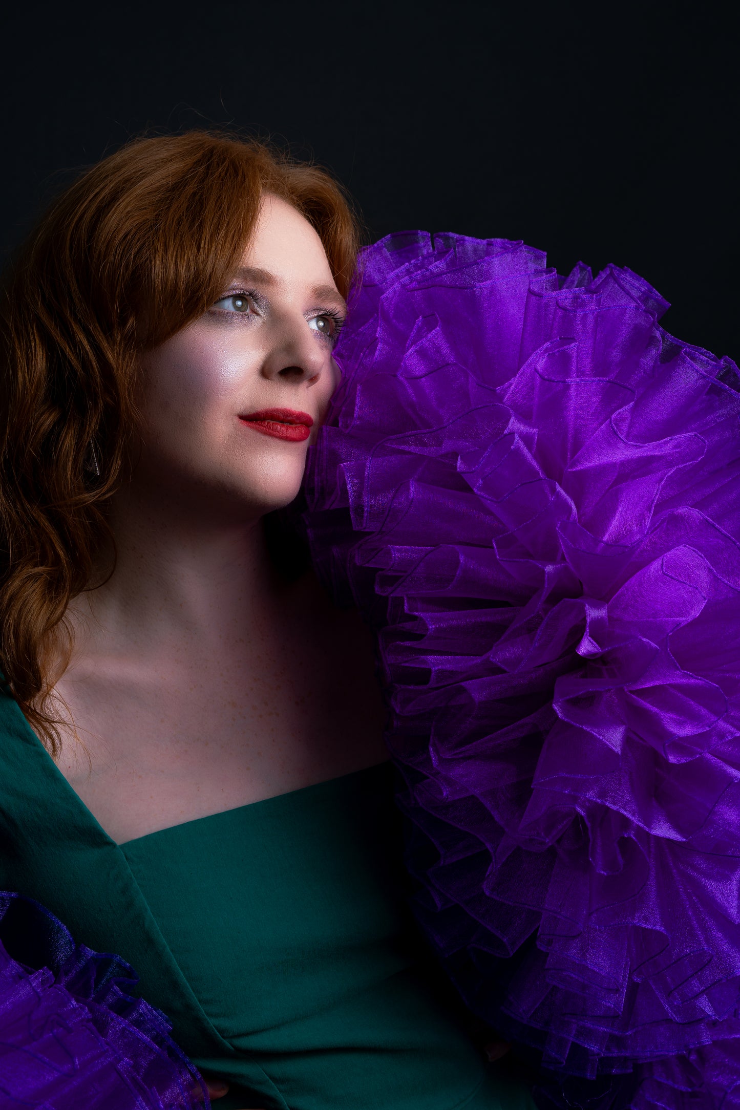 Purple Organza Boa