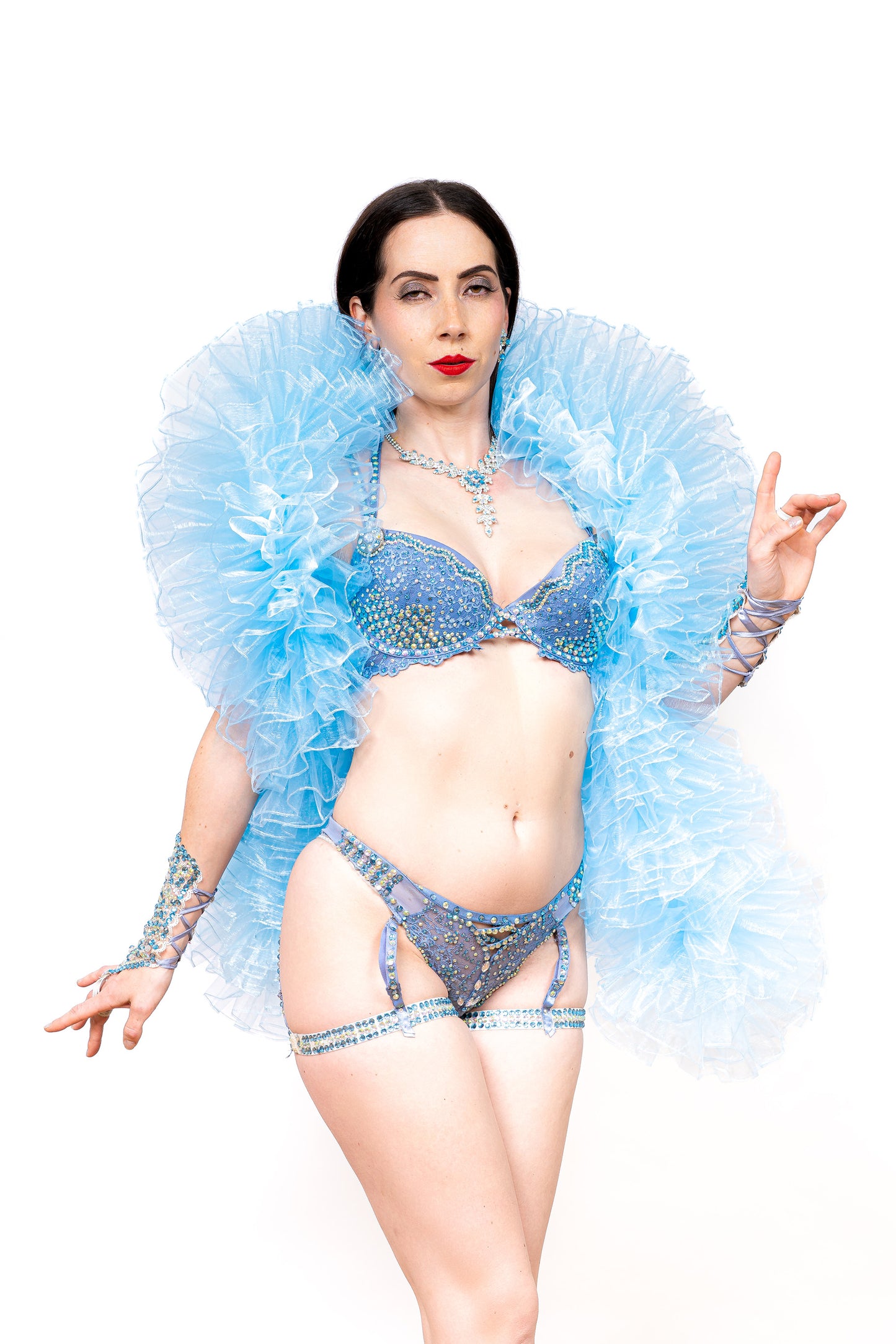 Baby Blue Organza Boa