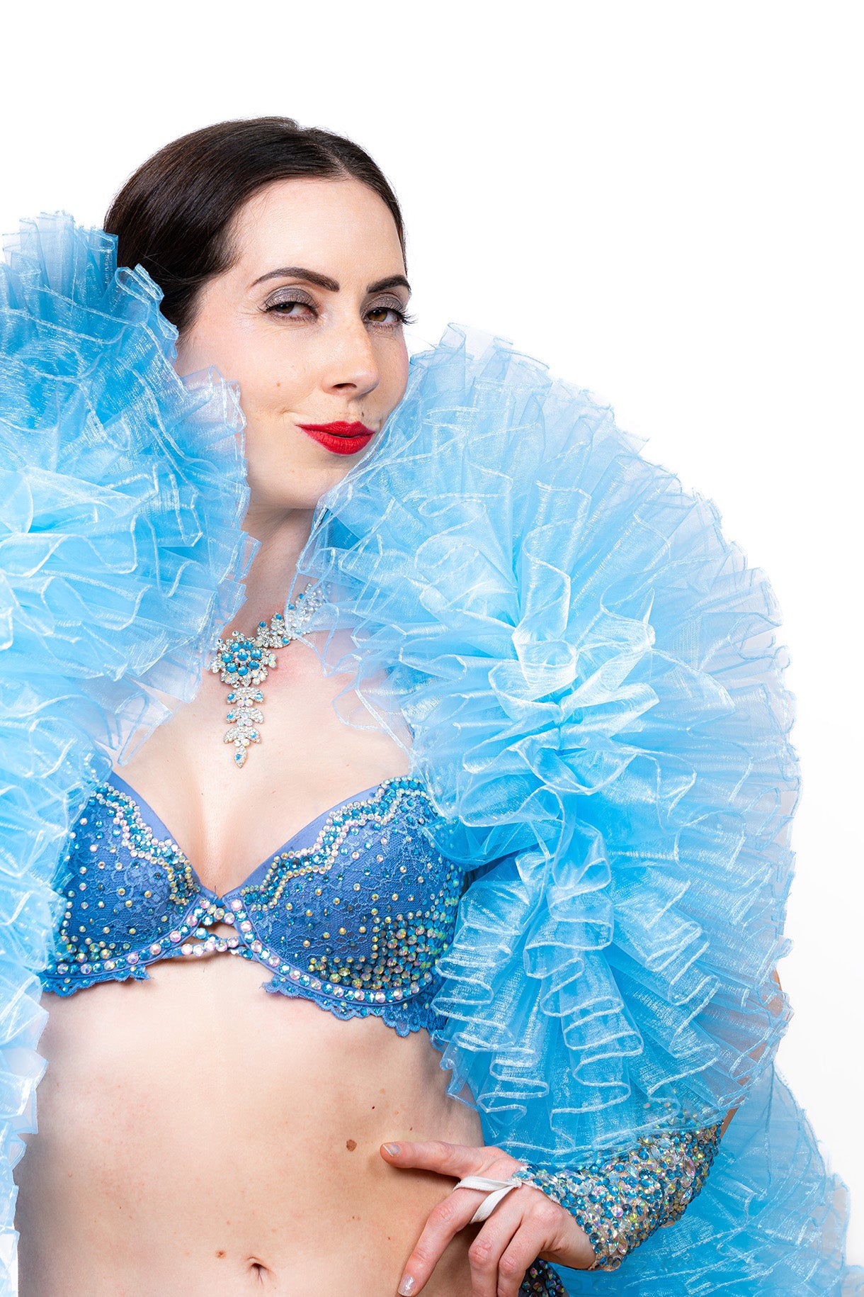 Baby Blue Organza Boa