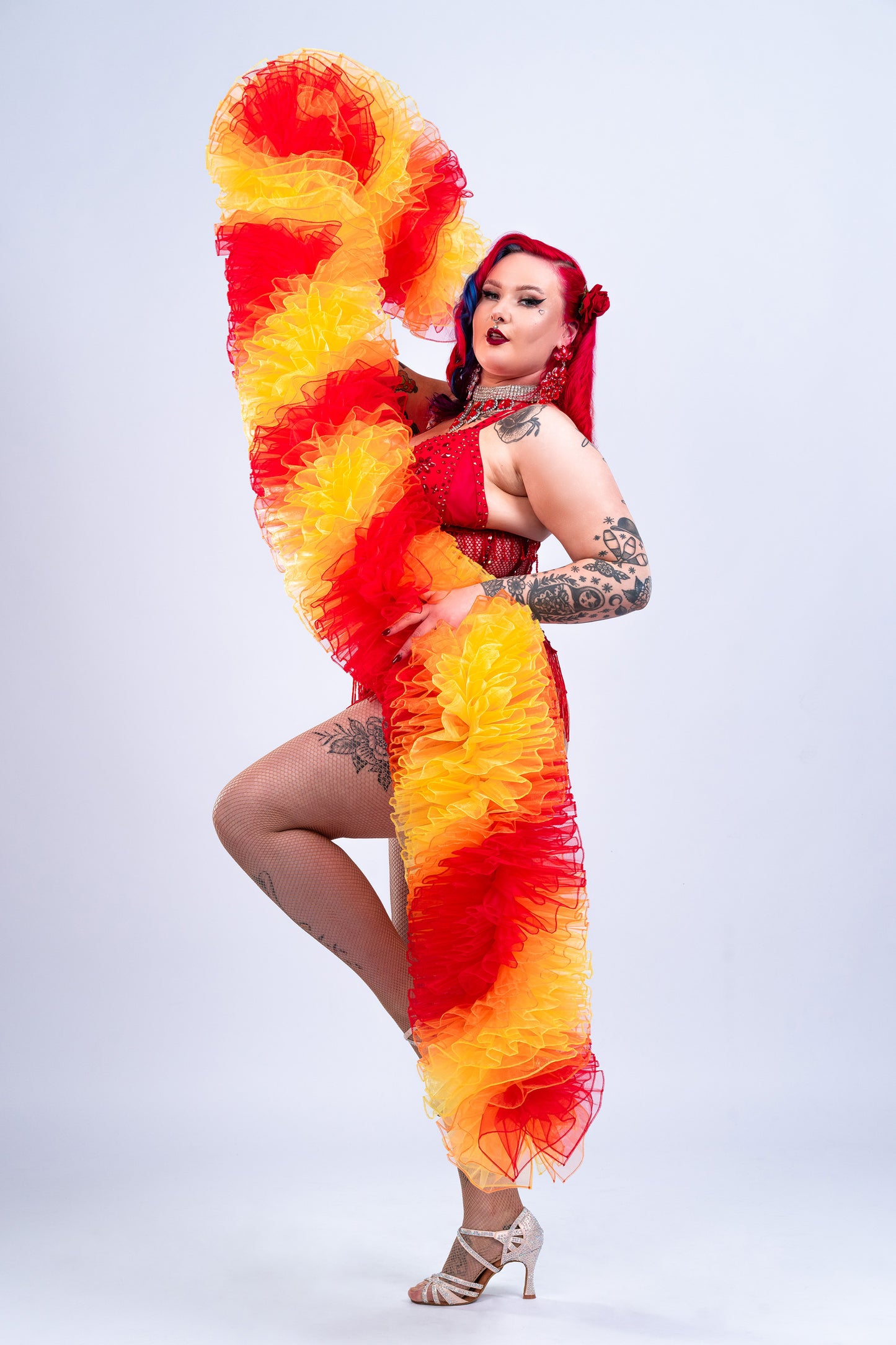 Fire Organza Boa