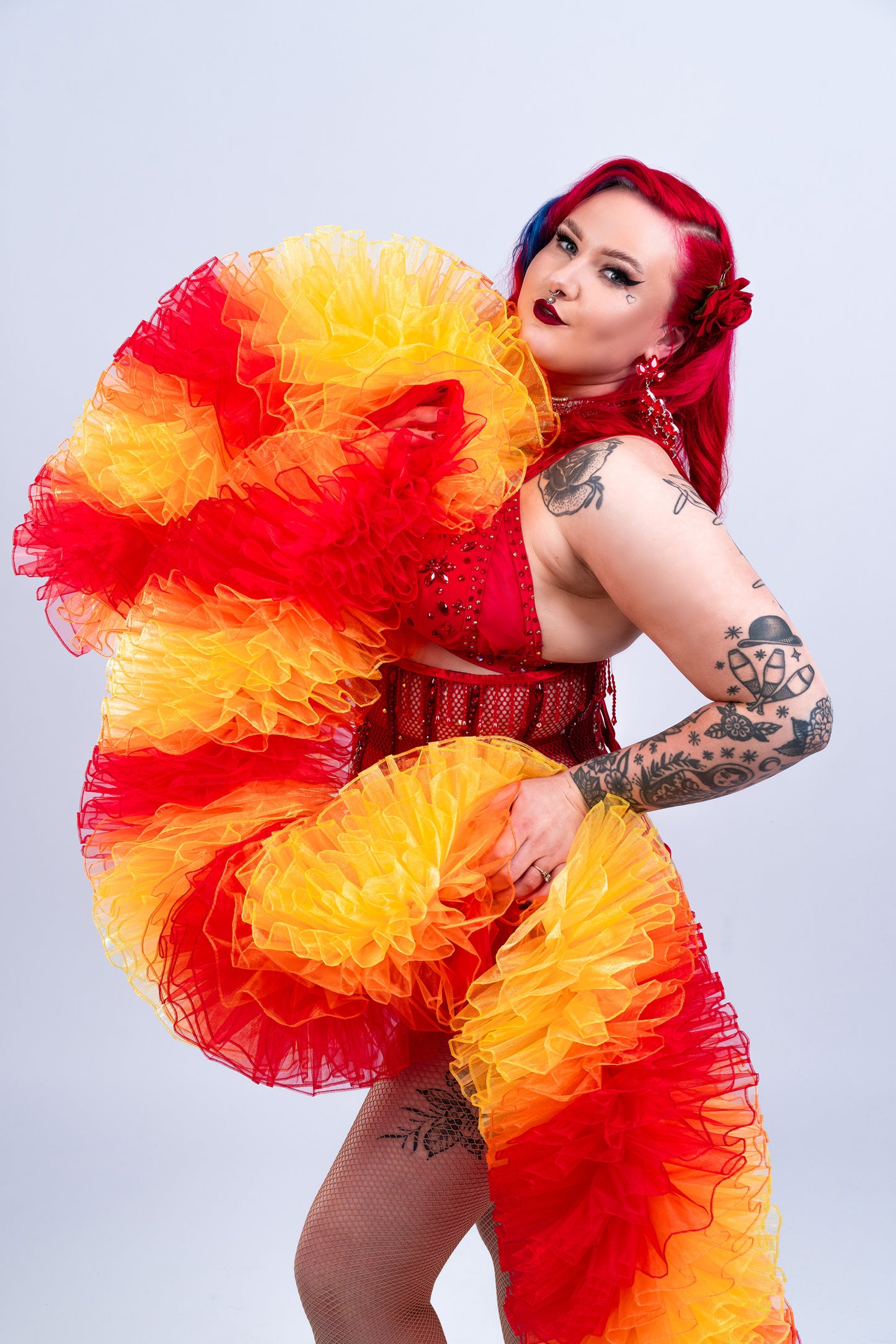 Fire Organza Boa