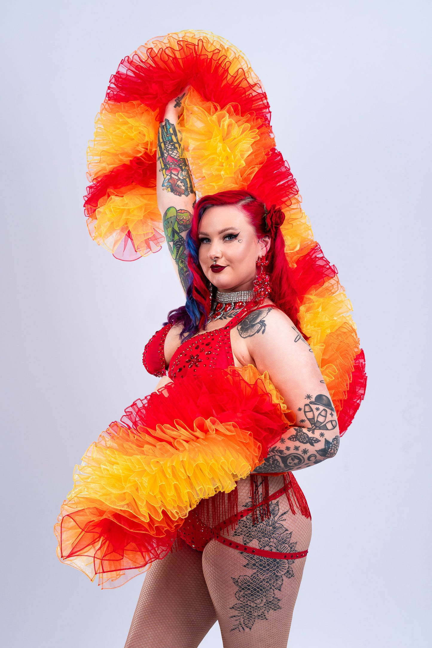 Fire Organza Boa