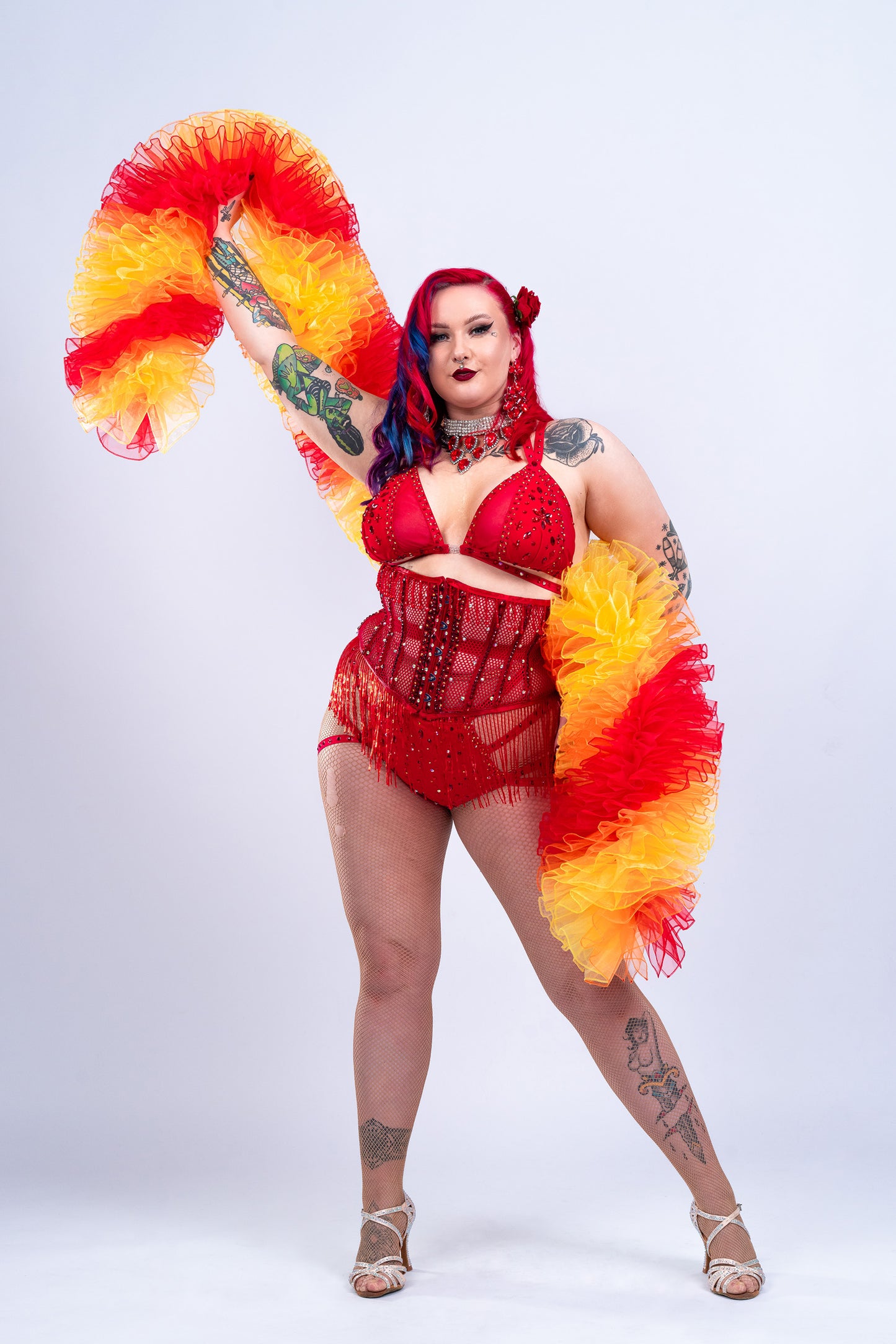 Fire Organza Boa