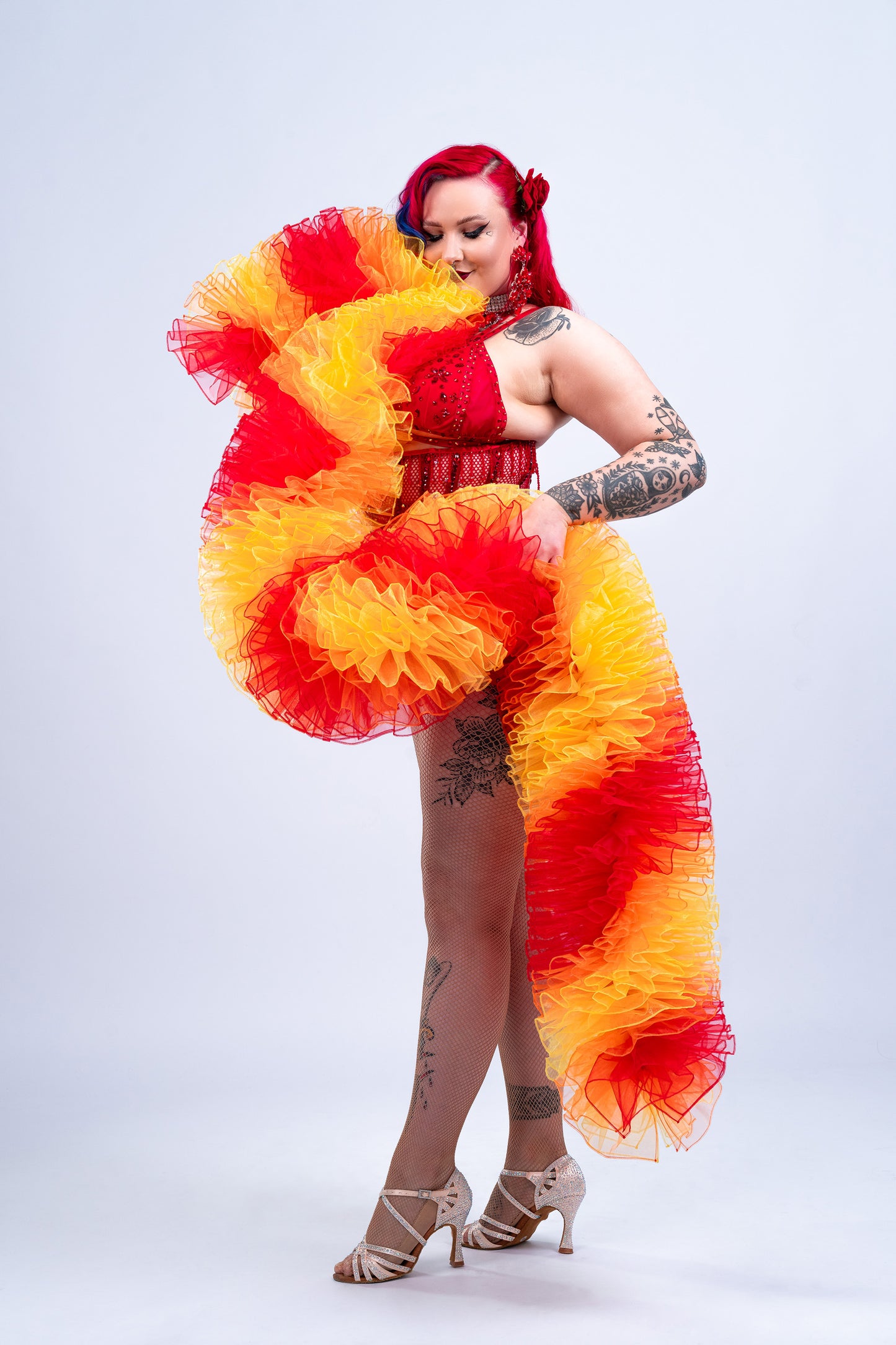 Fire Organza Boa