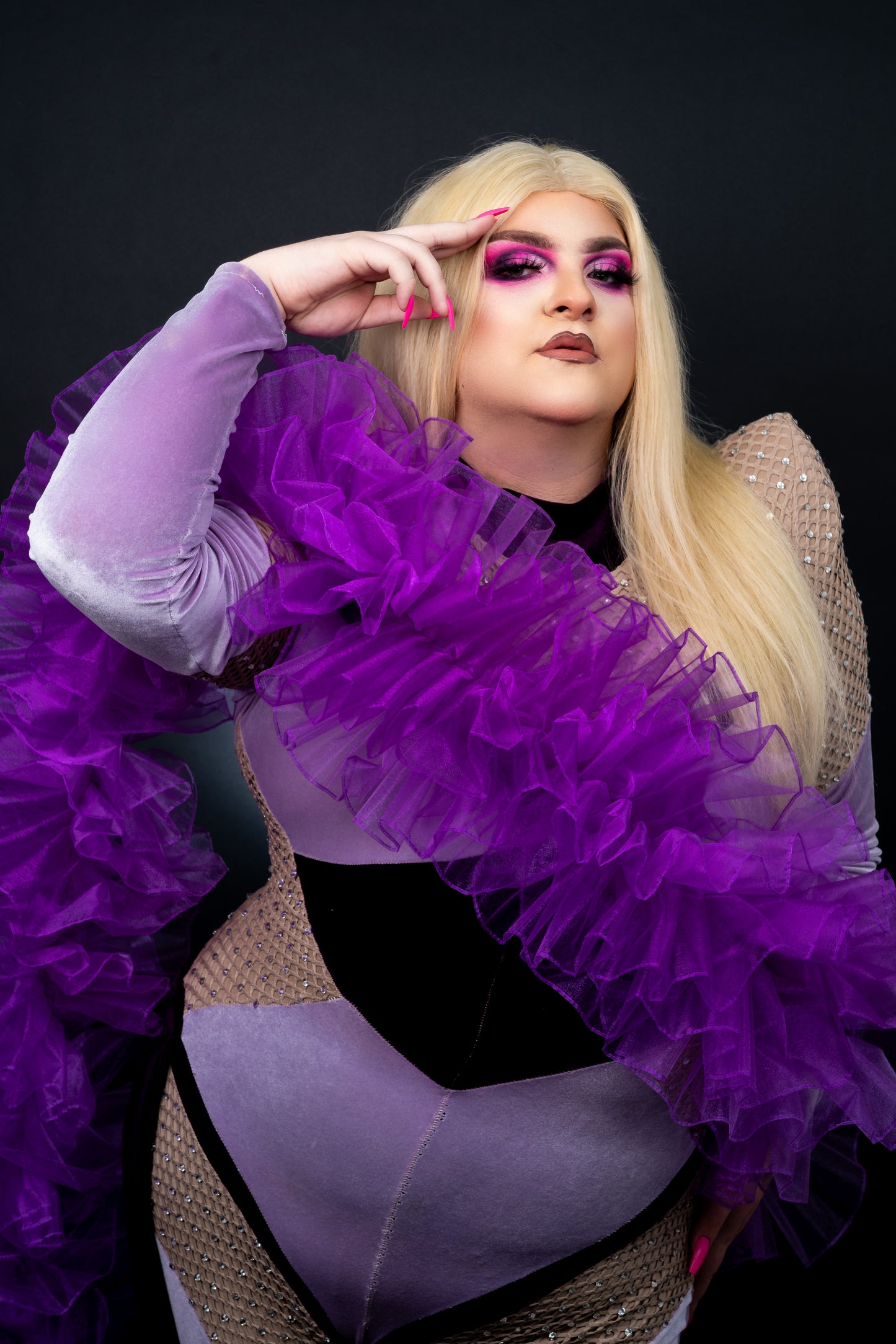 Purple Organza Boa