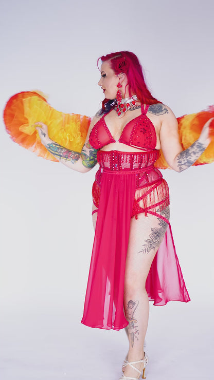 Fire Organza Boa
