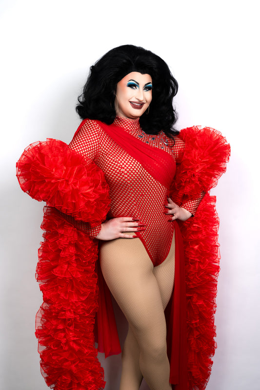 Red Organza Boa