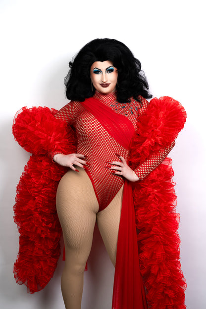 Red Organza Boa