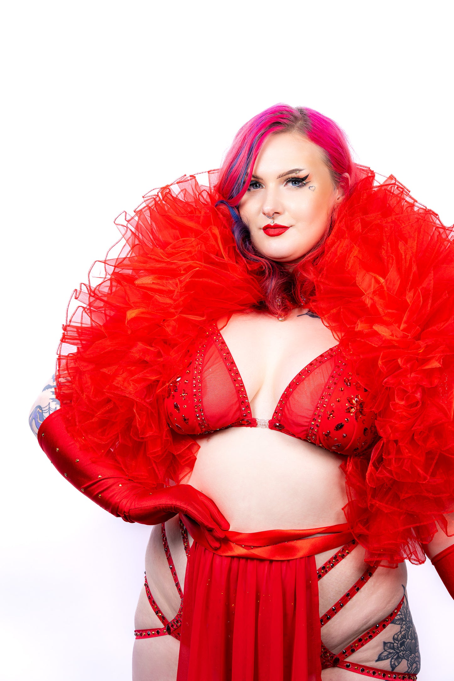 Red Organza Bolero