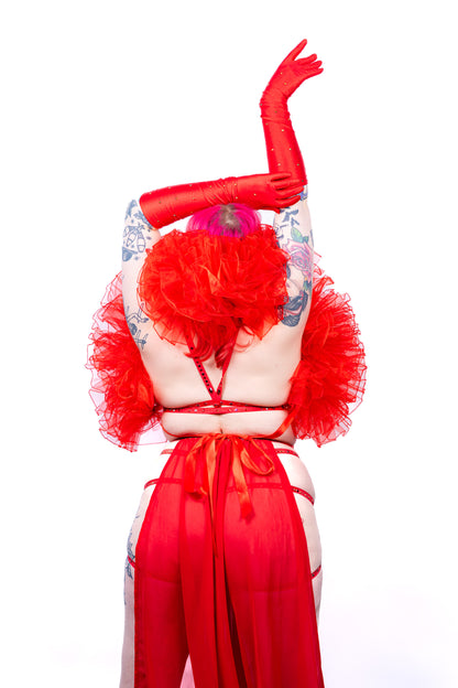 Red Organza Bolero