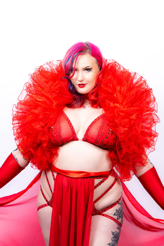 Red Organza Bolero