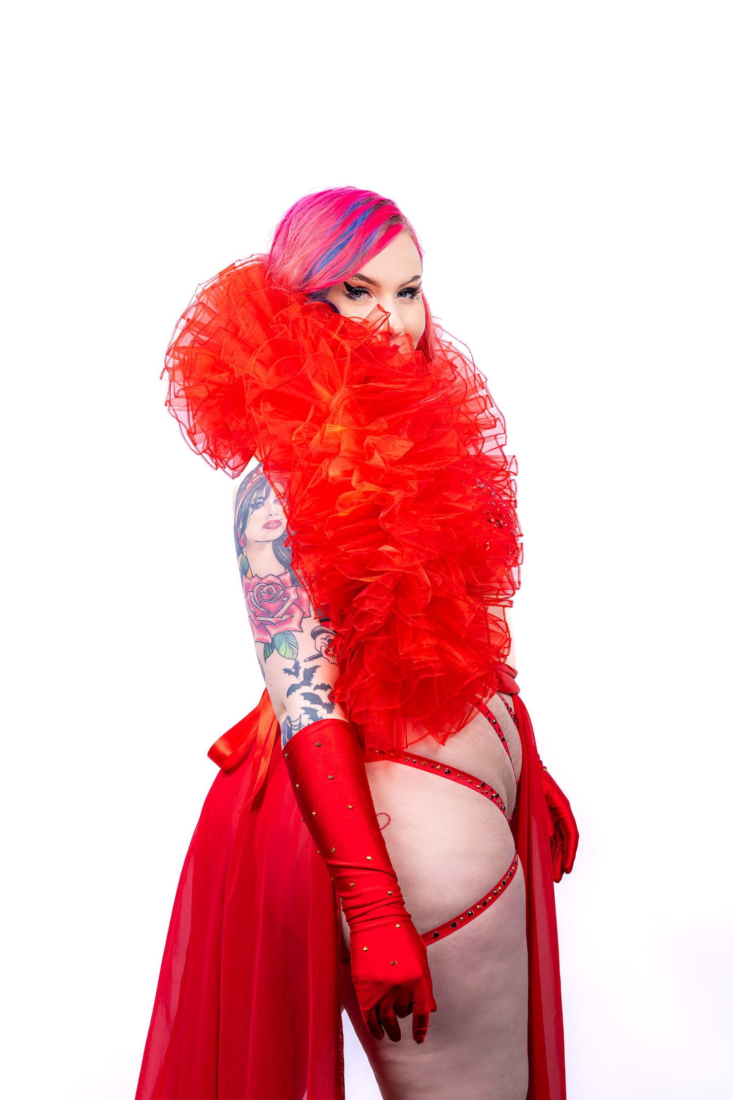 Red Organza Bolero
