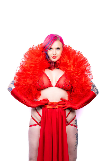 Red Organza Bolero