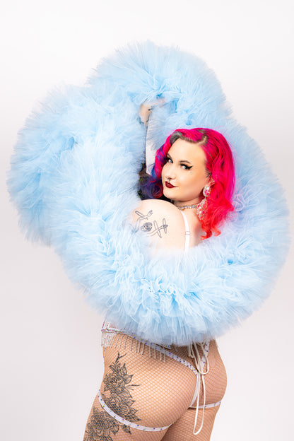 Baby Blue Tulle Boa