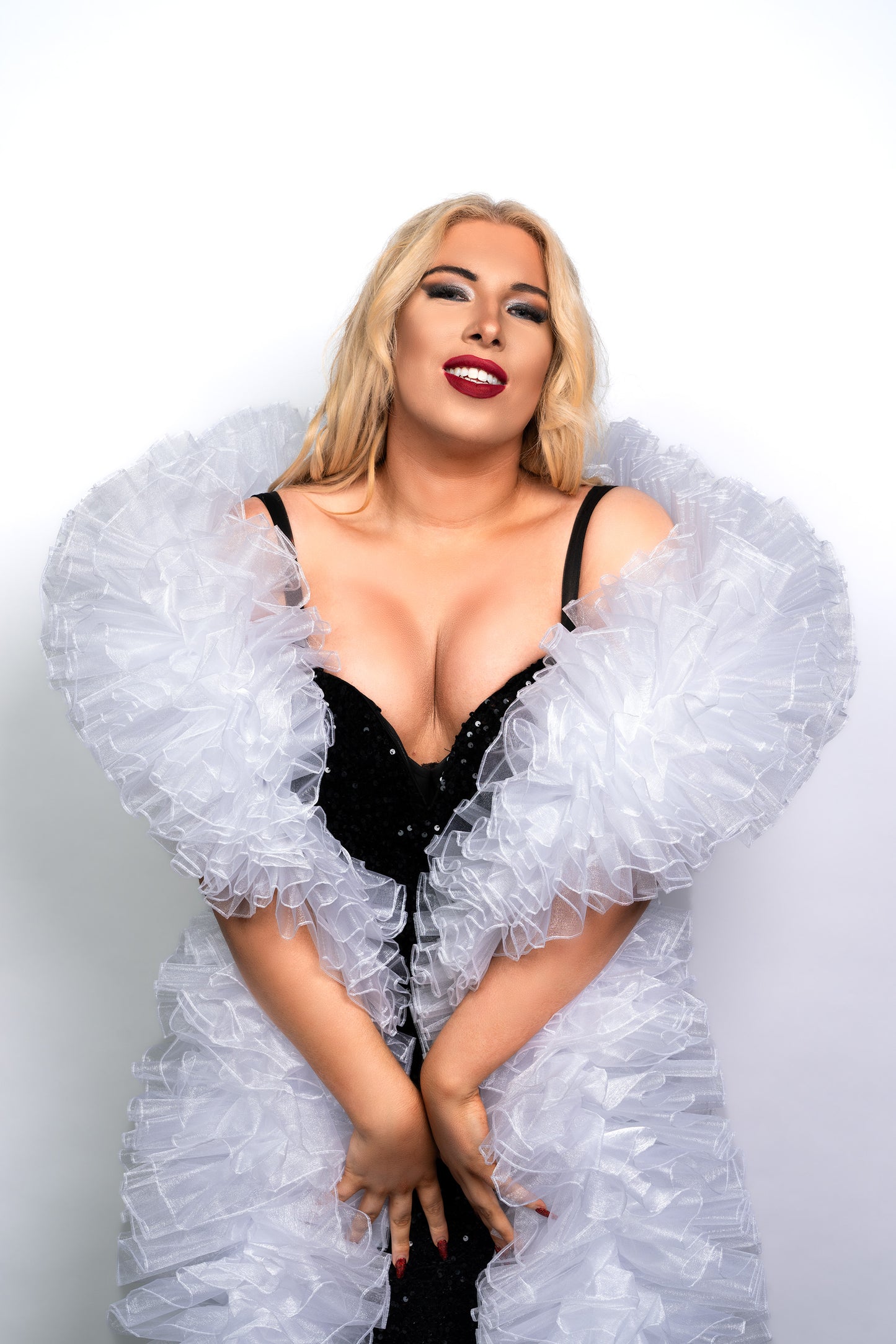 White Organza Boa