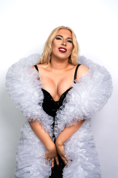White Organza Boa